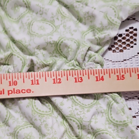 Laura Ashley White and Green Patterned Blouse - Picture 7 of 8